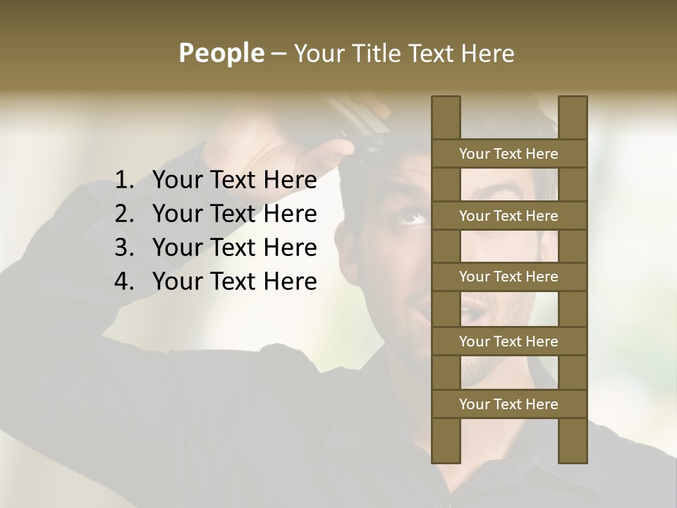 Electricity Young Haircut PowerPoint Template
