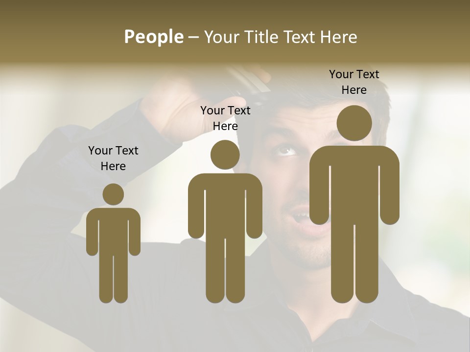 Electricity Young Haircut PowerPoint Template