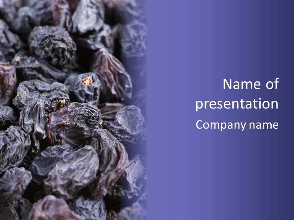 Gourmet Currant Macro PowerPoint Template