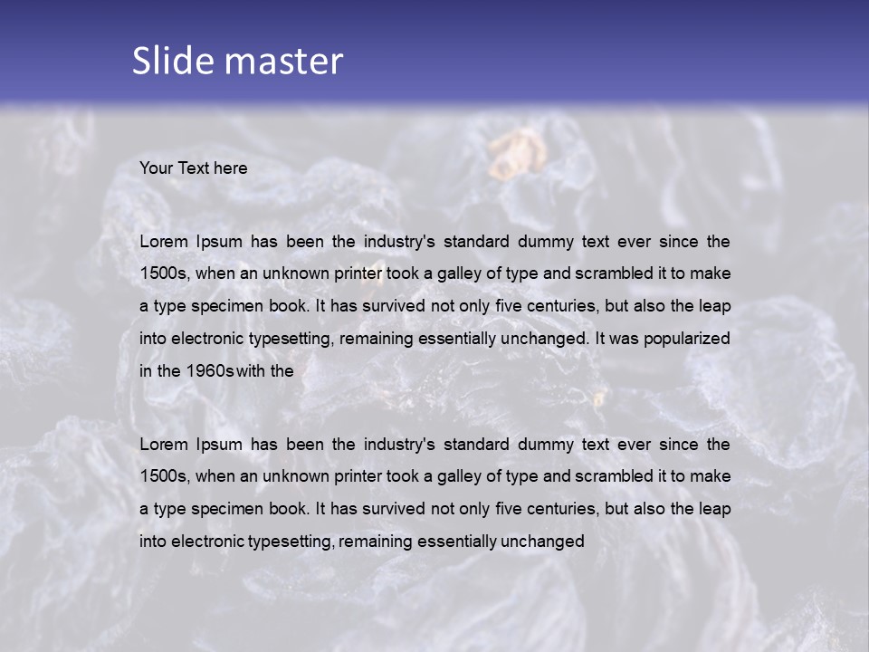 Gourmet Currant Macro PowerPoint Template