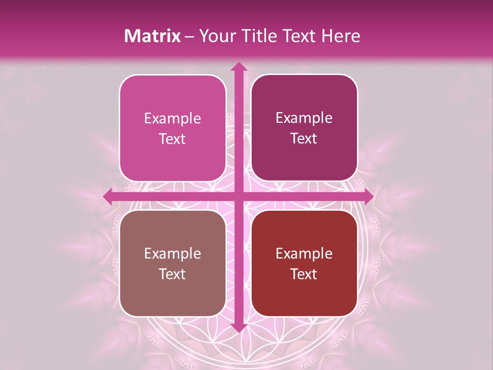 A Pink Flower Of Life Powerpoint Presentation PowerPoint Template