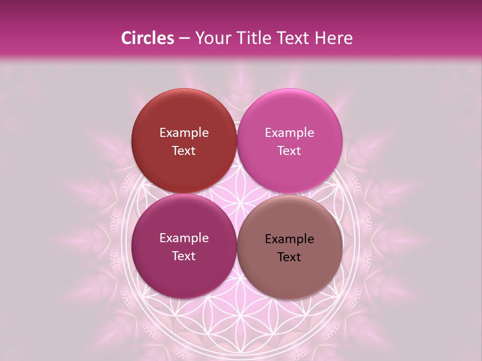 A Pink Flower Of Life Powerpoint Presentation PowerPoint Template