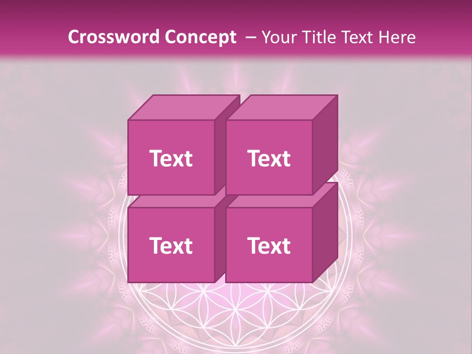 A Pink Flower Of Life Powerpoint Presentation PowerPoint Template