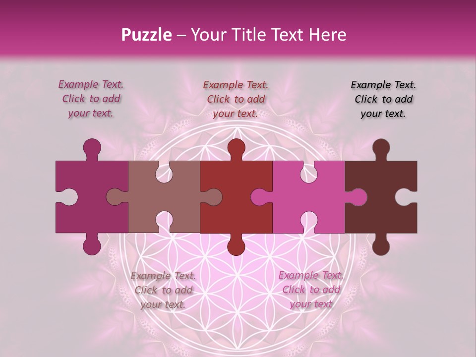 A Pink Flower Of Life Powerpoint Presentation PowerPoint Template