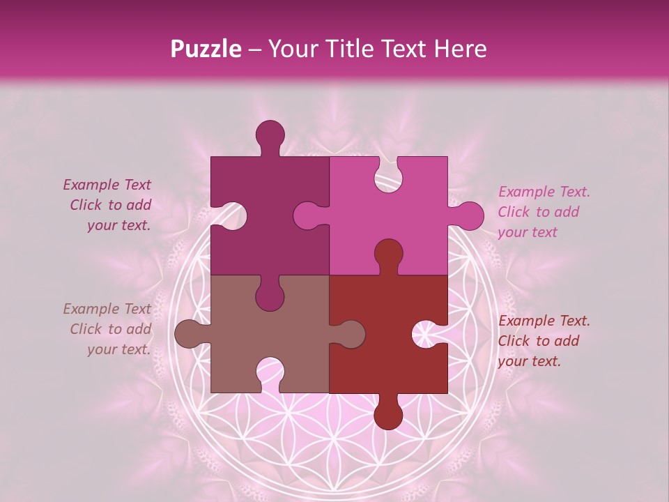 A Pink Flower Of Life Powerpoint Presentation PowerPoint Template