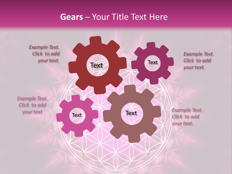 A Pink Flower Of Life Powerpoint Presentation PowerPoint Template