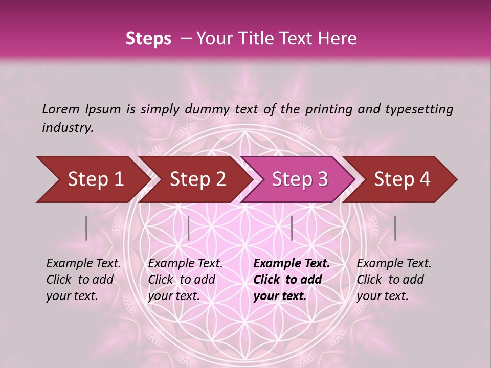 A Pink Flower Of Life Powerpoint Presentation PowerPoint Template