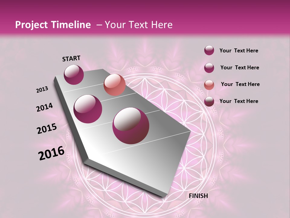 A Pink Flower Of Life Powerpoint Presentation PowerPoint Template