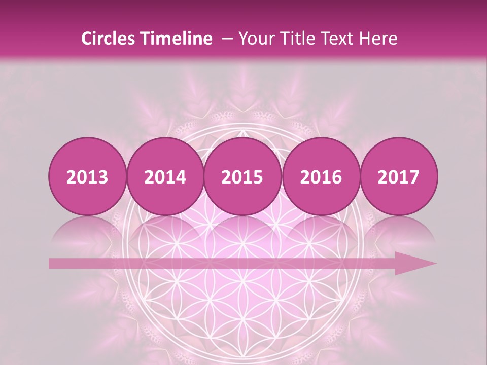 A Pink Flower Of Life Powerpoint Presentation PowerPoint Template