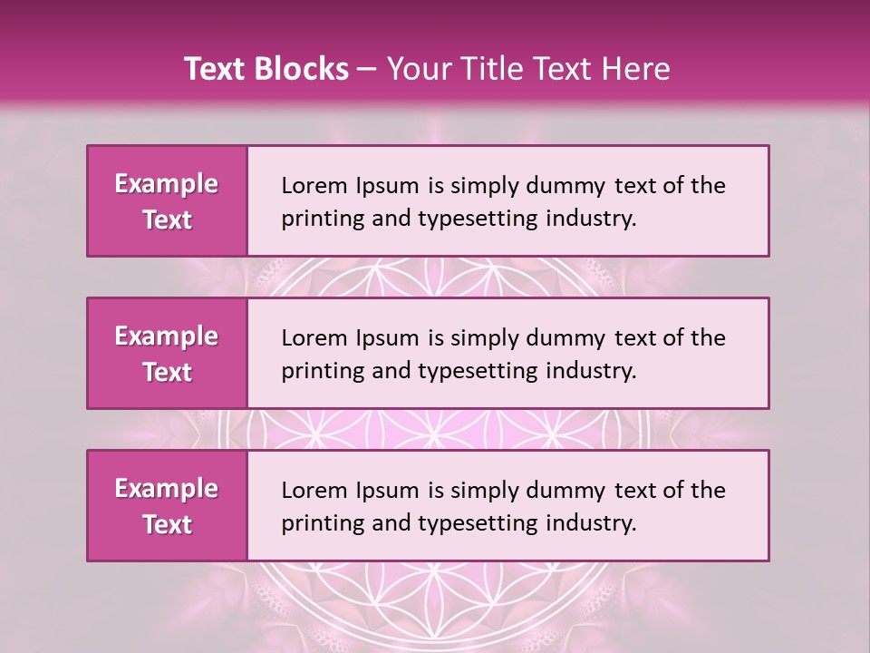 A Pink Flower Of Life Powerpoint Presentation PowerPoint Template