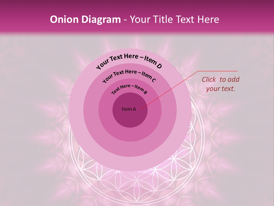 A Pink Flower Of Life Powerpoint Presentation PowerPoint Template