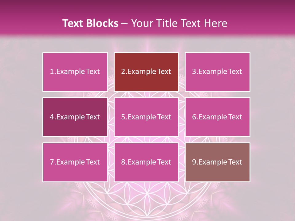 A Pink Flower Of Life Powerpoint Presentation PowerPoint Template