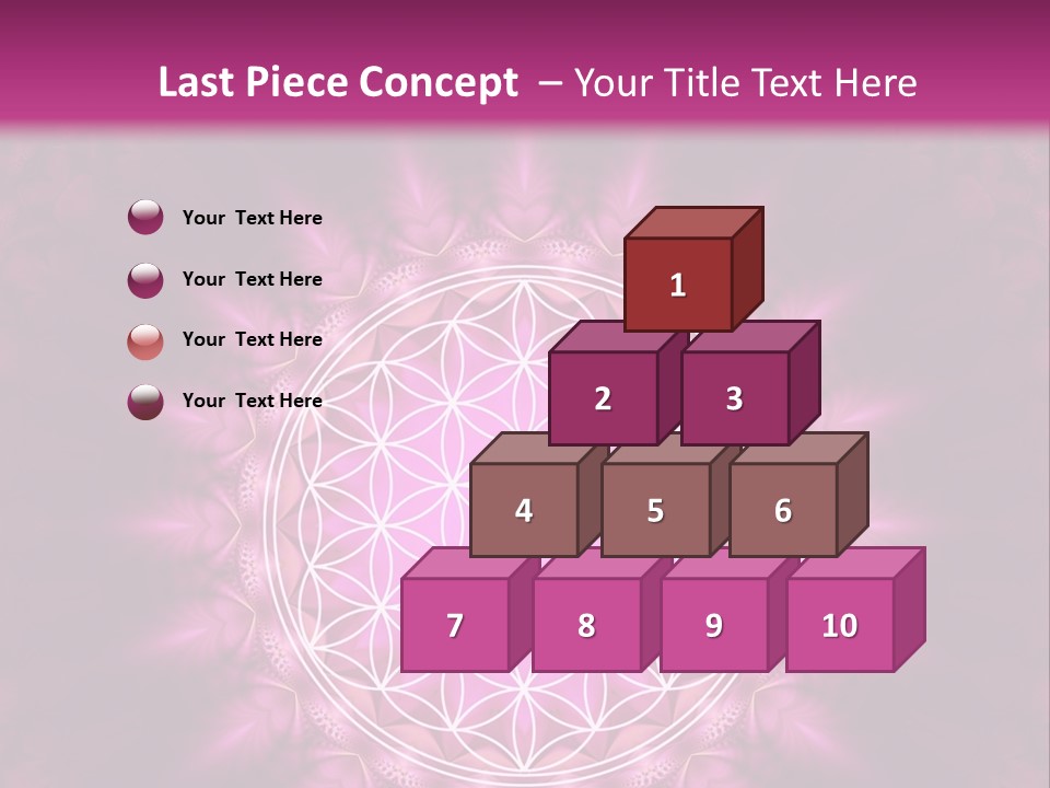 A Pink Flower Of Life Powerpoint Presentation PowerPoint Template