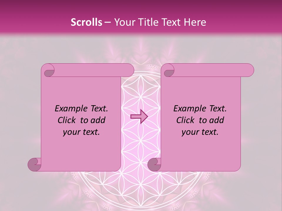 A Pink Flower Of Life Powerpoint Presentation PowerPoint Template