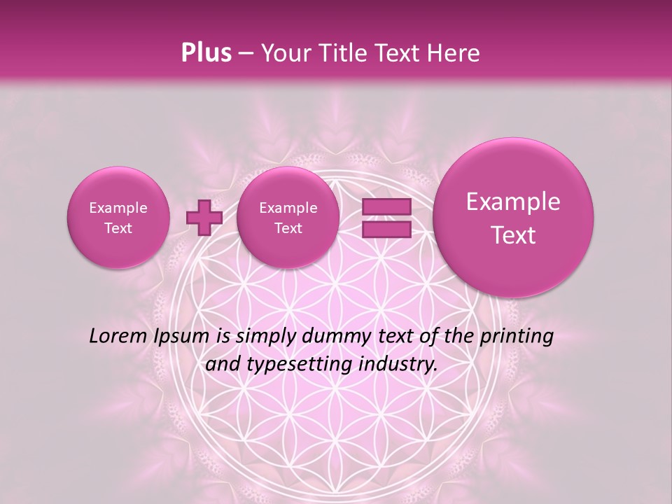 A Pink Flower Of Life Powerpoint Presentation PowerPoint Template