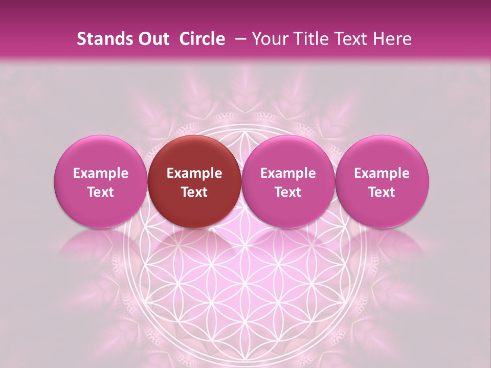 A Pink Flower Of Life Powerpoint Presentation PowerPoint Template