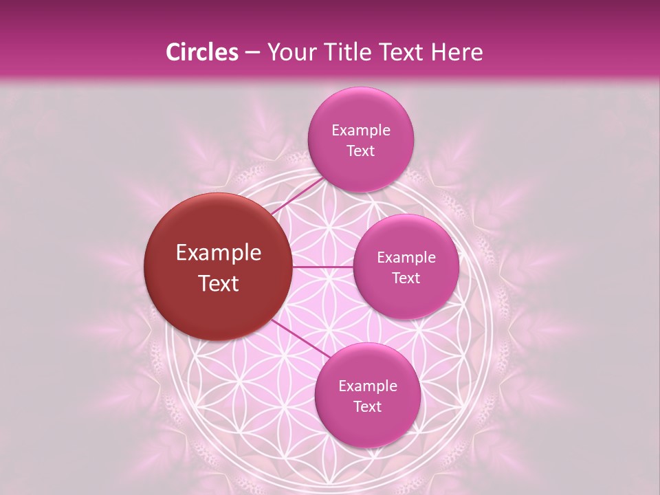 A Pink Flower Of Life Powerpoint Presentation PowerPoint Template