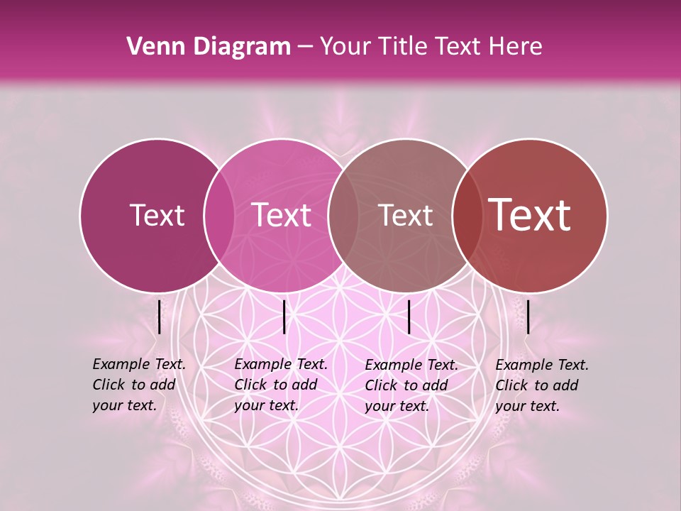 A Pink Flower Of Life Powerpoint Presentation PowerPoint Template