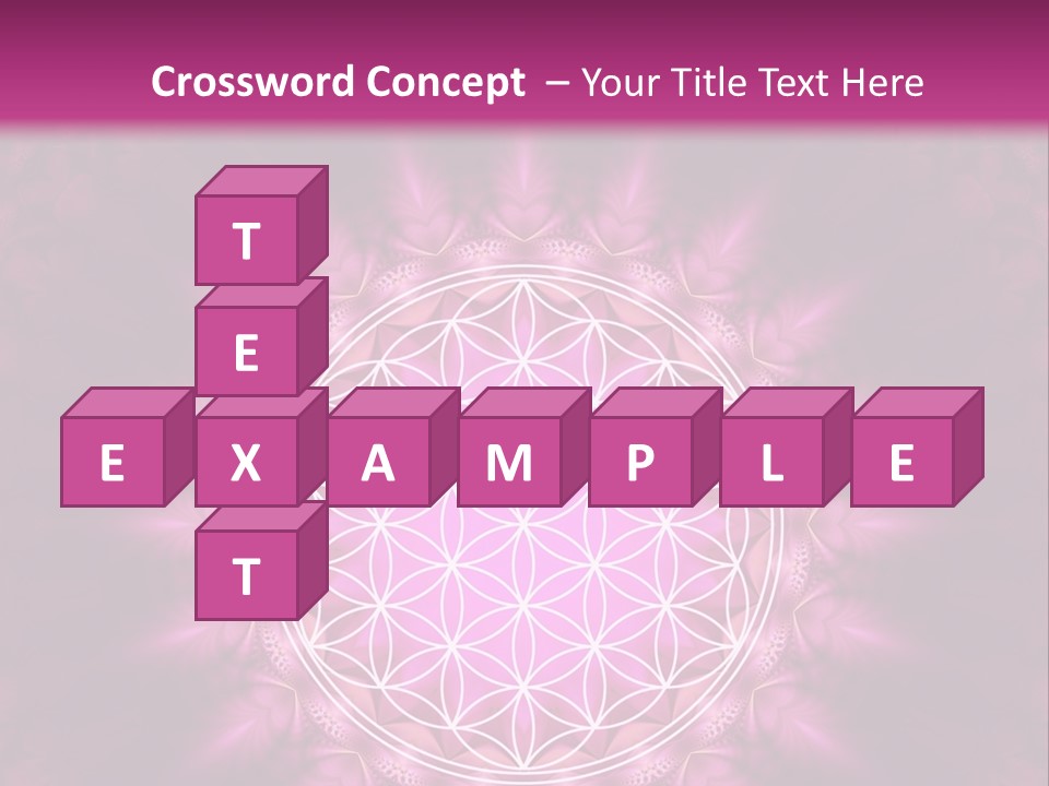 A Pink Flower Of Life Powerpoint Presentation PowerPoint Template