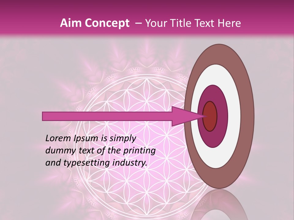 A Pink Flower Of Life Powerpoint Presentation PowerPoint Template