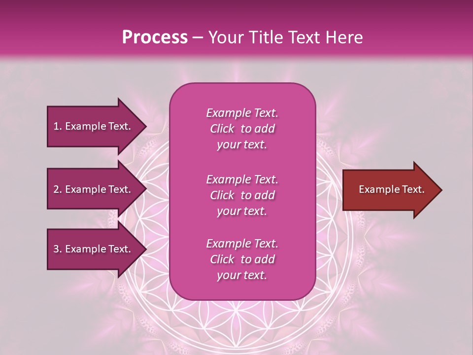 A Pink Flower Of Life Powerpoint Presentation PowerPoint Template