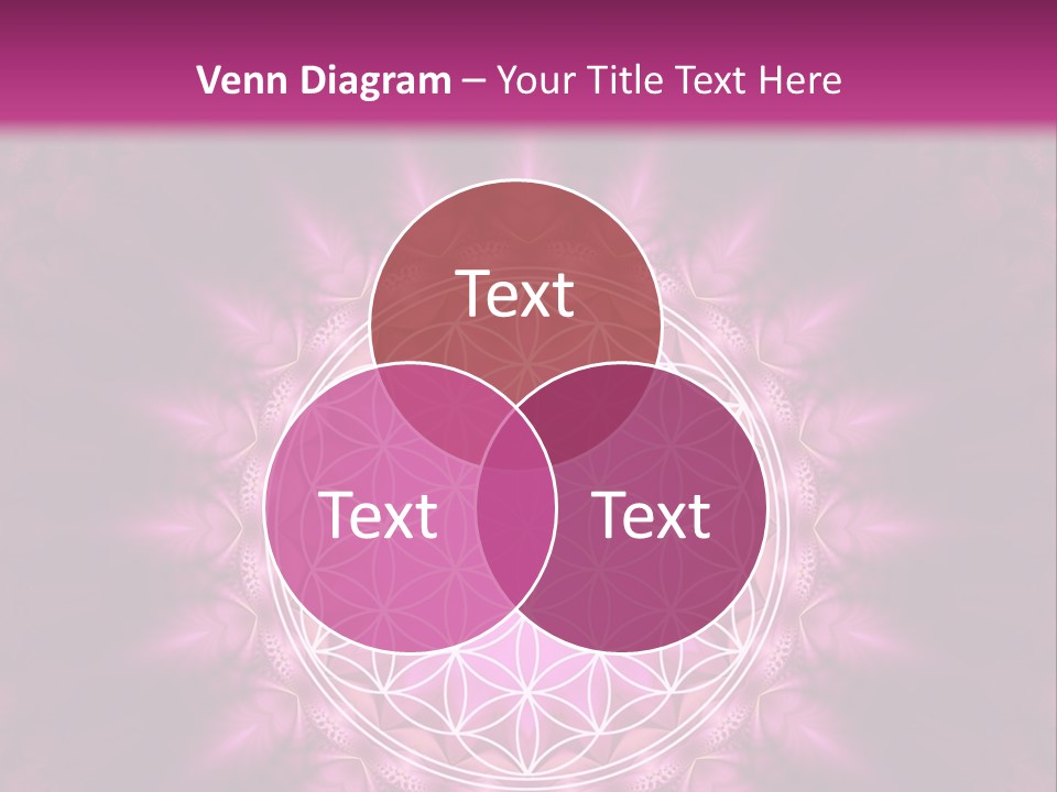 A Pink Flower Of Life Powerpoint Presentation PowerPoint Template