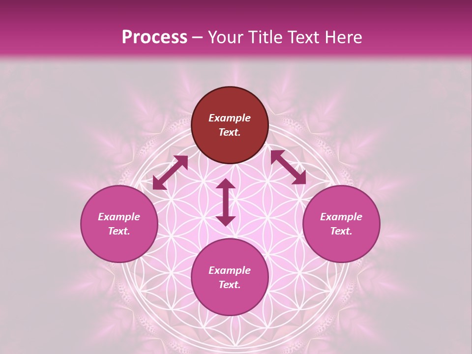 A Pink Flower Of Life Powerpoint Presentation PowerPoint Template