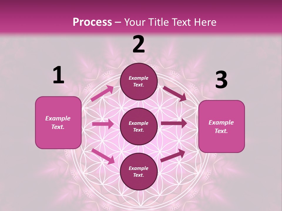 A Pink Flower Of Life Powerpoint Presentation PowerPoint Template