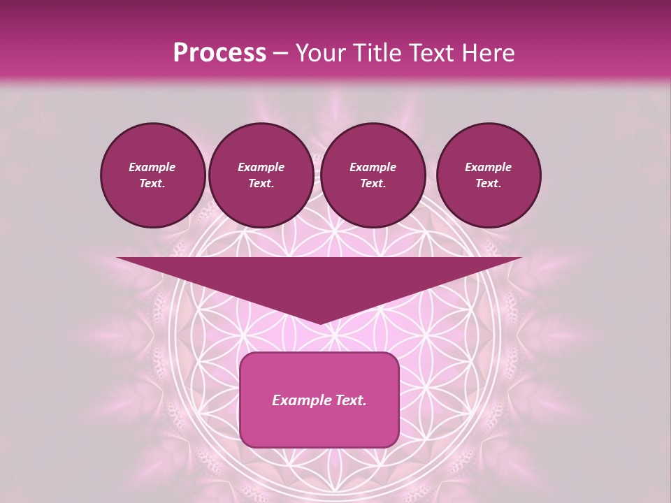 A Pink Flower Of Life Powerpoint Presentation PowerPoint Template