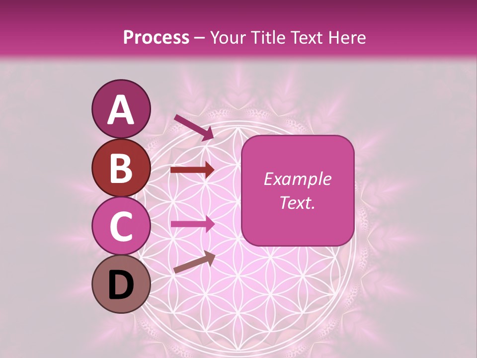 A Pink Flower Of Life Powerpoint Presentation PowerPoint Template