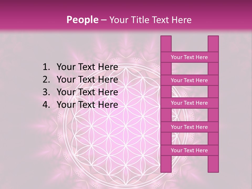 A Pink Flower Of Life Powerpoint Presentation PowerPoint Template