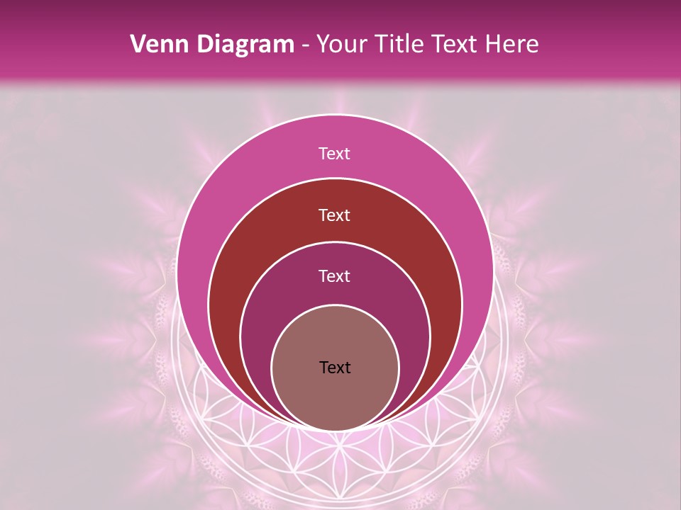 A Pink Flower Of Life Powerpoint Presentation PowerPoint Template