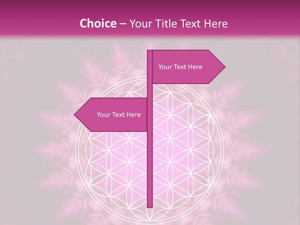 A Pink Flower Of Life Powerpoint Presentation PowerPoint Template