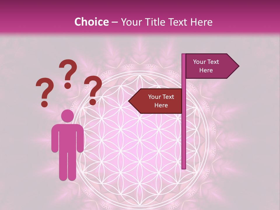 A Pink Flower Of Life Powerpoint Presentation PowerPoint Template