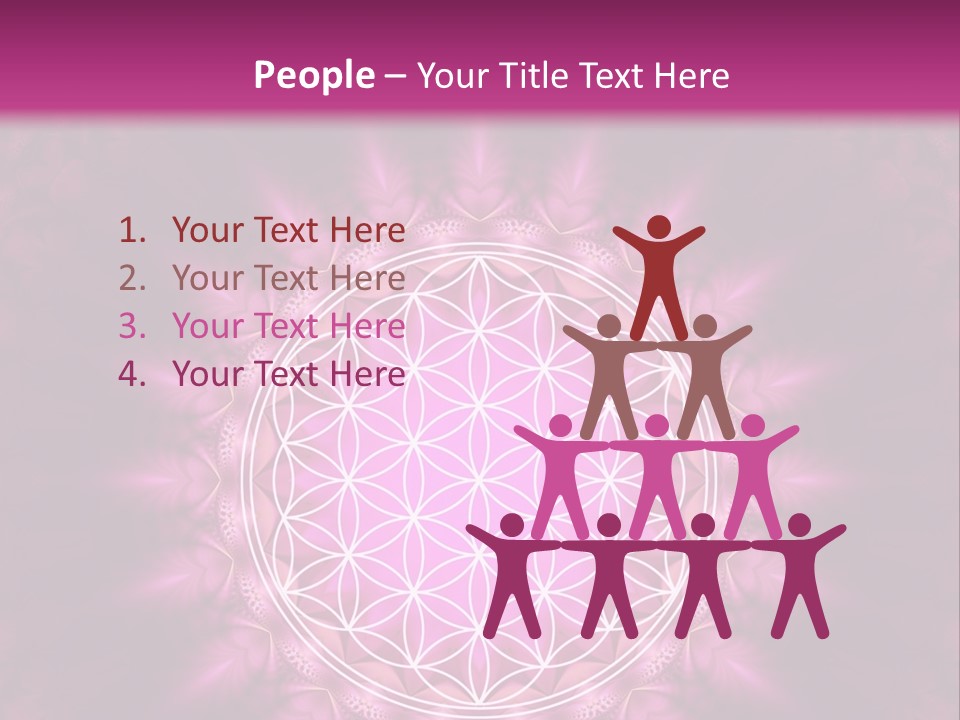 A Pink Flower Of Life Powerpoint Presentation PowerPoint Template