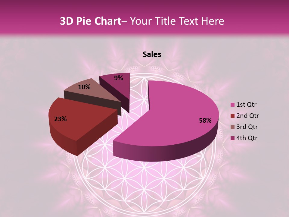 A Pink Flower Of Life Powerpoint Presentation PowerPoint Template