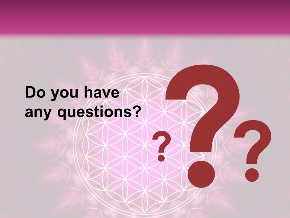 A Pink Flower Of Life Powerpoint Presentation PowerPoint Template