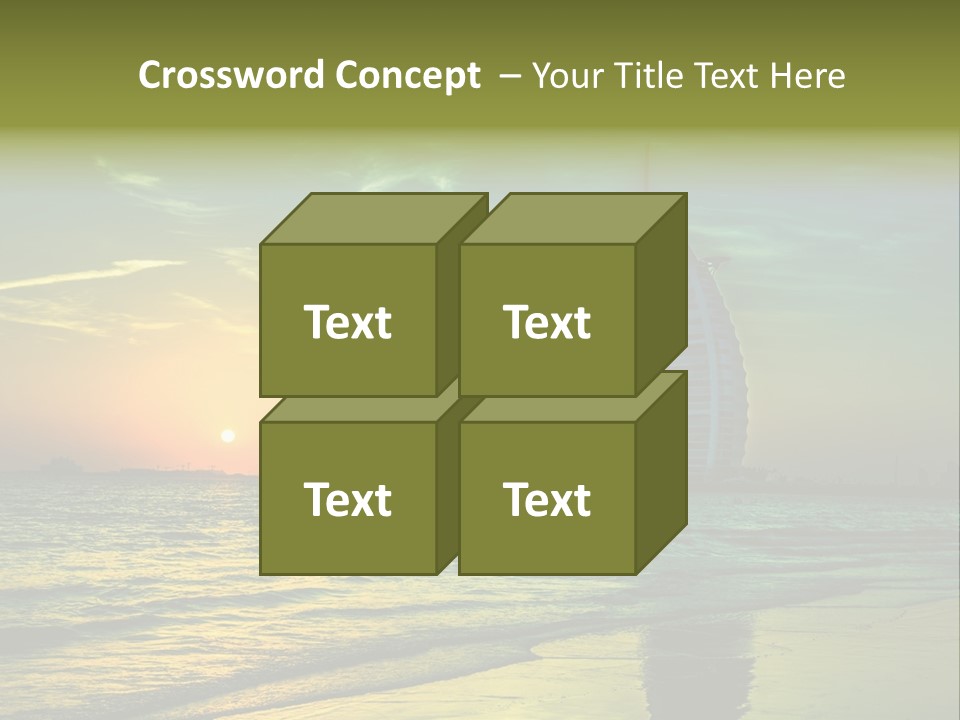 Touristic Emirates Tower PowerPoint Template