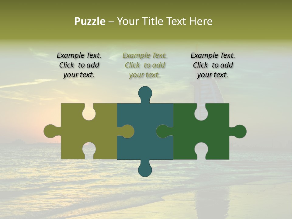 Touristic Emirates Tower PowerPoint Template