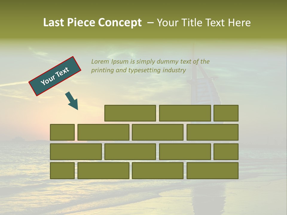 Touristic Emirates Tower PowerPoint Template