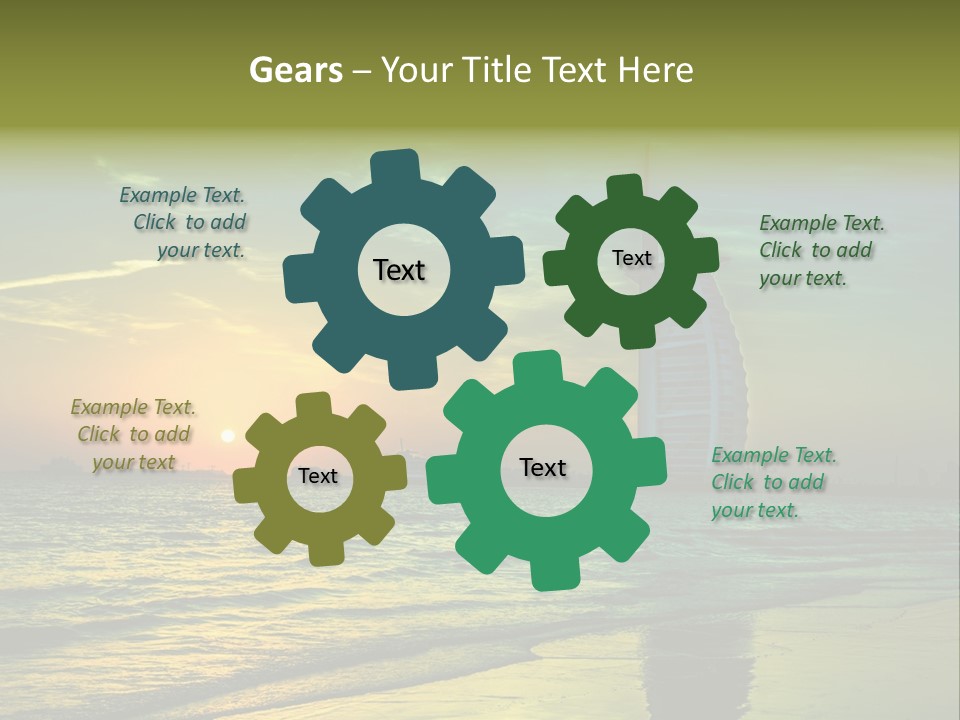 Touristic Emirates Tower PowerPoint Template