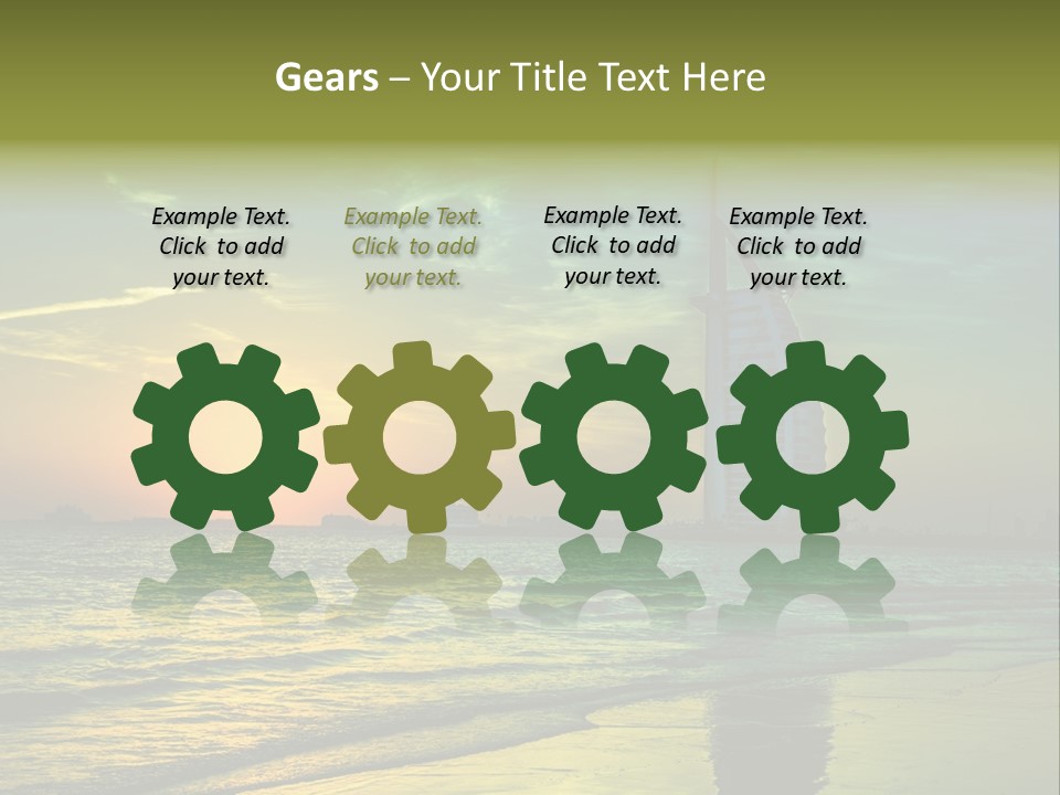 Touristic Emirates Tower PowerPoint Template