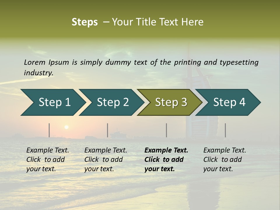 Touristic Emirates Tower PowerPoint Template
