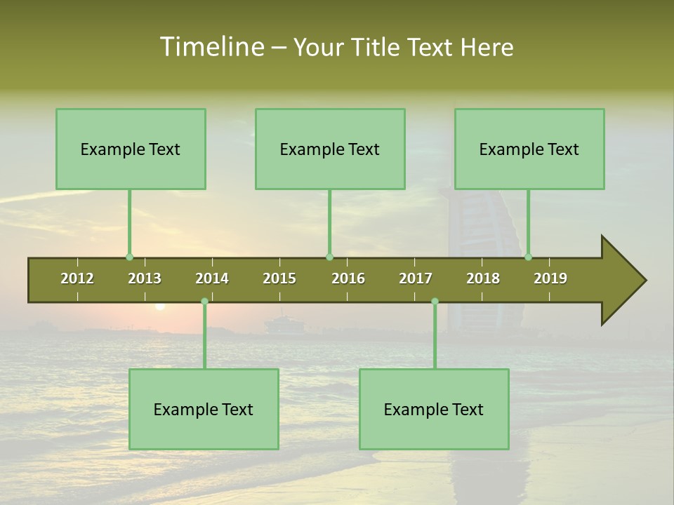 Touristic Emirates Tower PowerPoint Template