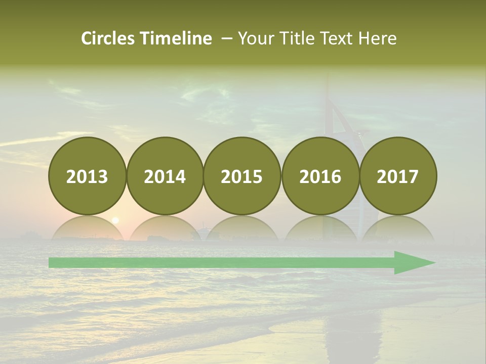 Touristic Emirates Tower PowerPoint Template