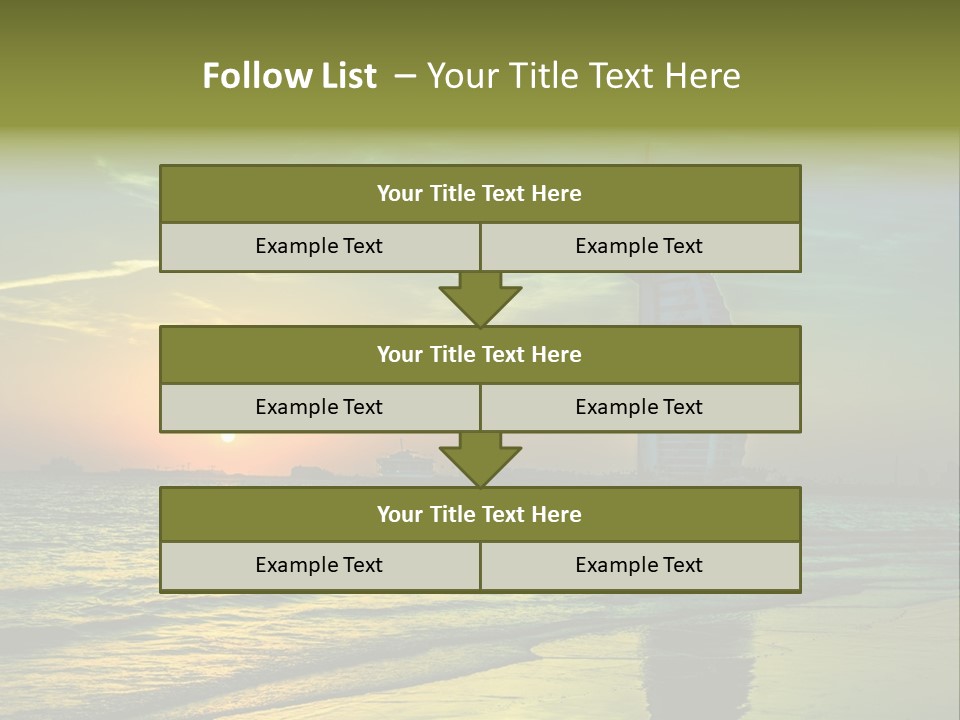 Touristic Emirates Tower PowerPoint Template