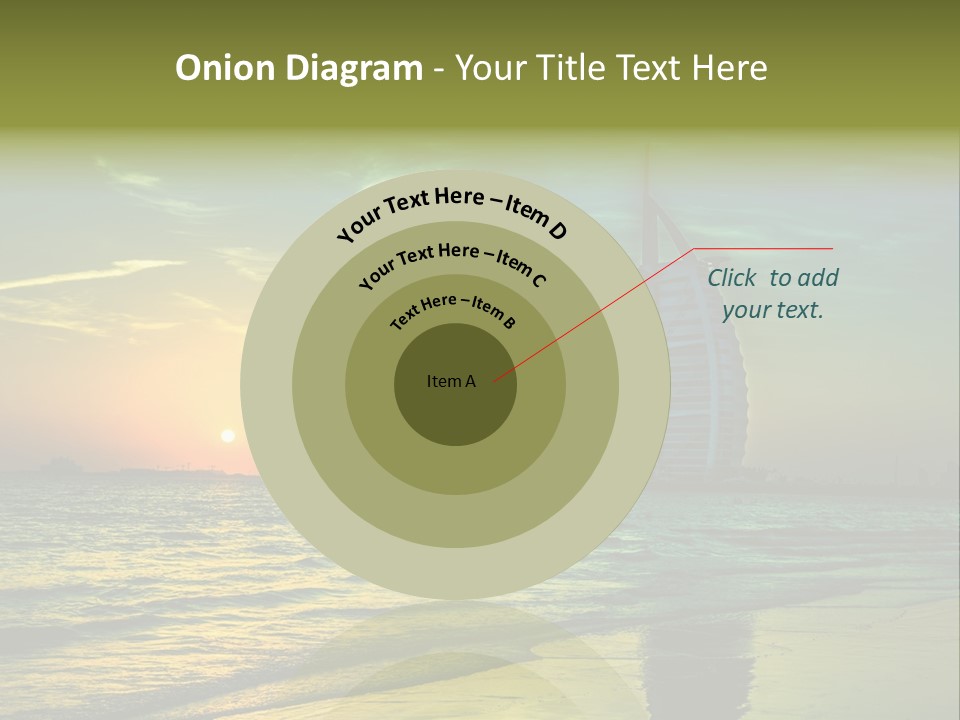 Touristic Emirates Tower PowerPoint Template