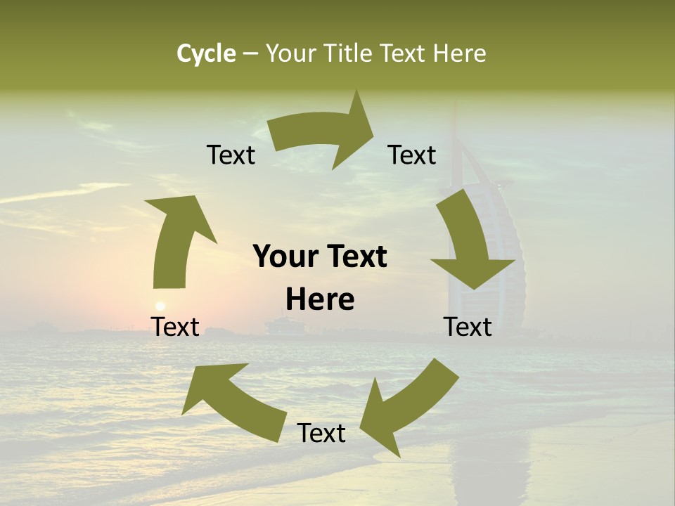 Touristic Emirates Tower PowerPoint Template