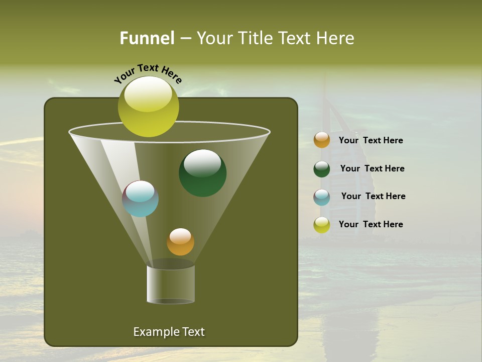 Touristic Emirates Tower PowerPoint Template