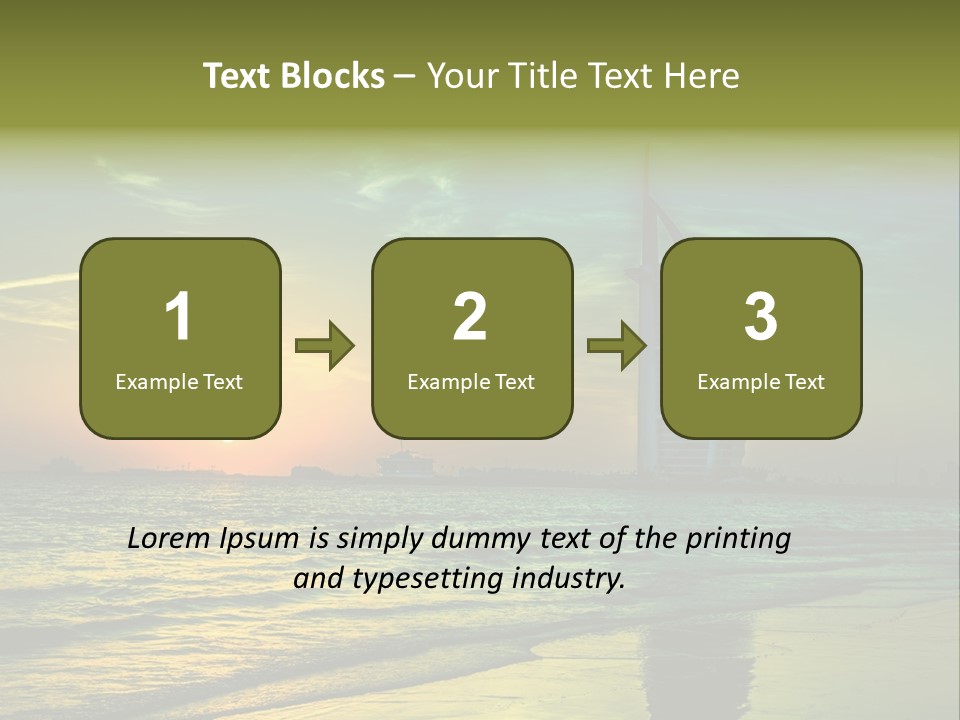 Touristic Emirates Tower PowerPoint Template